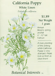 California White Linen Poppy